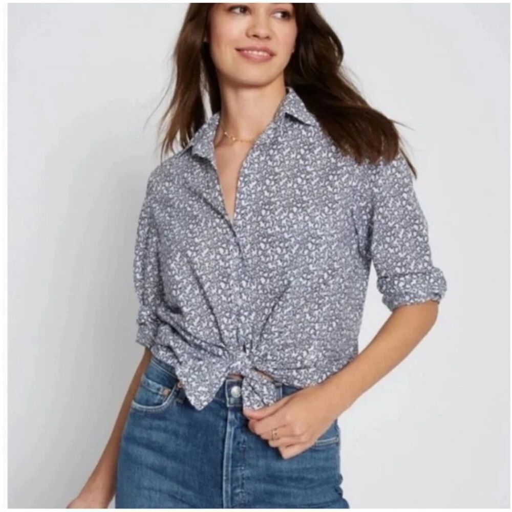 GRAYSON The Hero Shirt Long Sleeve Button Front Butterfly Print Women's 1 / XS